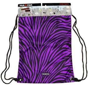  Cinch Sack   Purple Zebra: Sports & Outdoors
