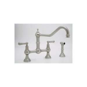 Rohl Perrin & Rowe Bridge Kitchen Faucet and Sidespray, Metal Lever 