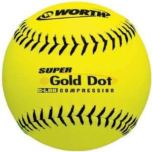  Worth 12 NSA Super Gold Dot Slowpitch Softball   12 