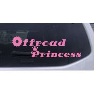 Offroad Princess Off Road Car Window Wall Laptop Decal Sticker    Pink 