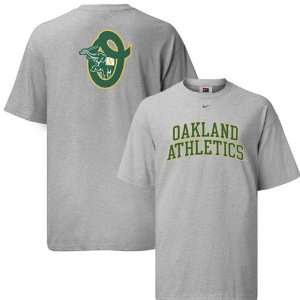   Nike Oakland Athletics Ash Changeup Arched T shirt: Sports & Outdoors