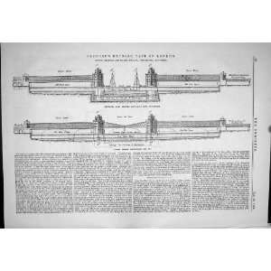  Engineering 1884 Proposed Bridge London Kinipple Morris 
