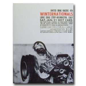  1967 Lions Drag Strip Winternationals Program Poster Print 