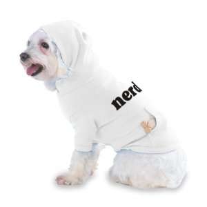  nerd Hooded T Shirt for Dog or Cat LARGE   WHITE: Pet 
