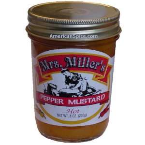 Mrs Millers Hot Pepper Mustard, 8 oz  Grocery & Gourmet 