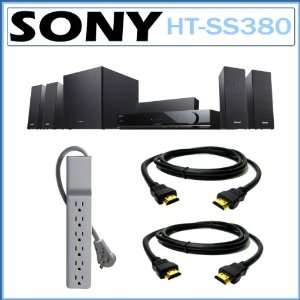  Sony HT SS380 3D Home Theater System + 2 HDMI Cables 