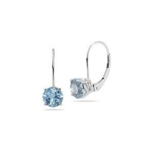  0.50 Ct Aquamarine Stud Earrings in Platinum Jewelry