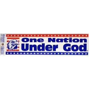  One Nation Under God Patriotic Bumper Sticker: Everything 