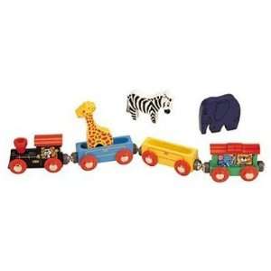  Wooden Animal Train Set 7 Piece: Toys & Games