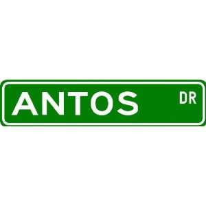  ANTOS Street Sign ~ Personalized Family Lastname Sign 