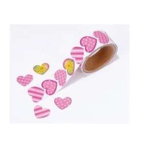  Valentines Heart Roll Stickers 1.5 inch (1 roll 