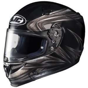  HJC RPS 10 Motocycle Helmet Evoke White/Grey Lg 