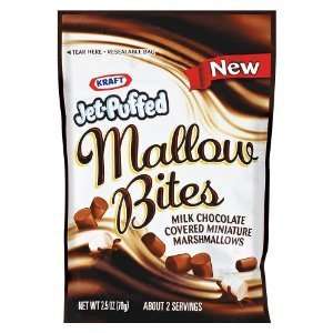 Kraft JET Puffed Mallow Bites Milk Choco: Grocery & Gourmet Food