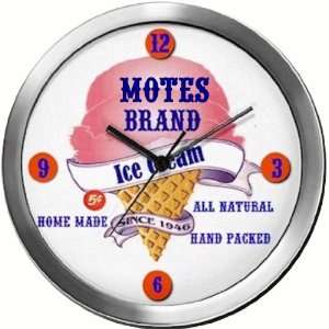  MOTES 14 Inch Ice Cream Metal Clock Quartz Movement 
