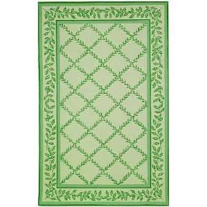   Ivory and Light Green Country 89 x 119 Area Rug: Home & Kitchen