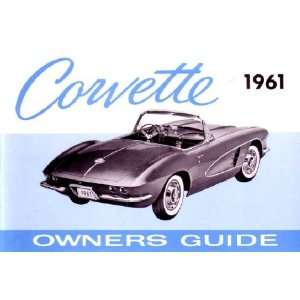  1961 CHEVROLET CORVETTE Owners Manual User Guide 