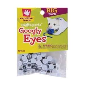  Fibre Craft Glue On Googly Eyes 10mm 100/Pkg Black 88101 