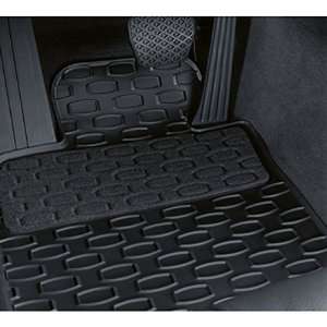 BMW Rubber Floor Mats with Carpeted Heel Pad Rear Gray   525i Sedan 