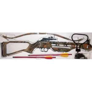 150 Lb Draw Crossbow with Aluminum Body, Fiberglass Bow and Woodland 