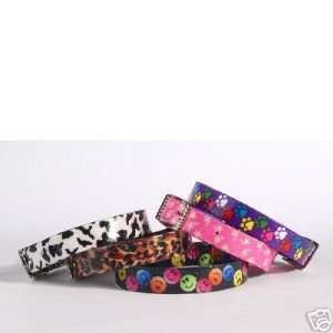   Sparkle Print Dog Collar COLORED PAWS 1 x 14 18 Kitchen & Dining