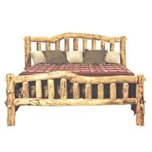  Snowload II Deluxe Log Bed With Wavy Headboard and 