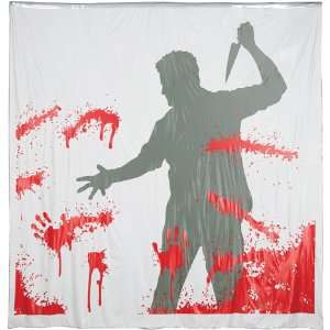    Shower Curtain Man with Knife Shadow Home D?cor: Home & Kitchen