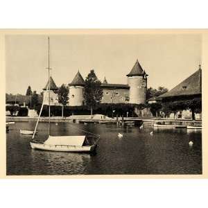  1938 ChÃ¢teau de Morges Switzerland Lake Geneva Swiss 