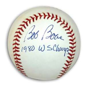   Bob Boone MLB Baseball inscribed 1980 WS Champs: Sports & Outdoors