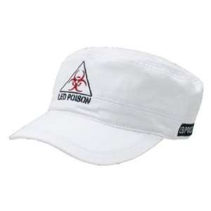   Design by Led Poison WHITE Military style BDU hat cap 