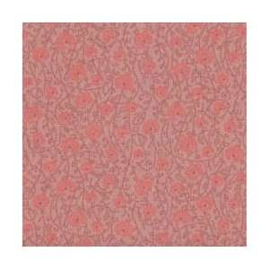  NBAS20R New Basics, Pink Flowers on Mauve Fabric By P&B 