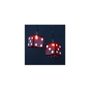   Casino Royal Funky Red Playing Dice Christmas Lights  : Home & Kitchen