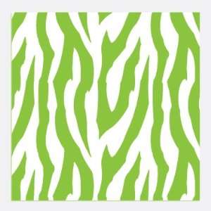 ZEBRA STRIPES PATTERN Lime Green and White Vinyl Decal Sheets 12x12 