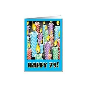  Sparkly candles  79th Birthday Card Toys & Games