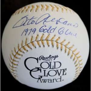   Autographed Gold Glove Ball Brewers Phillies Jsa