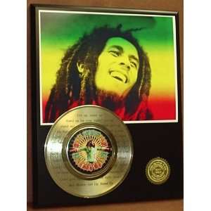 BOB MARLEY LASER ETCHED W/ LYRICS TO LET IT BE GOLD RECORD LIMITED 