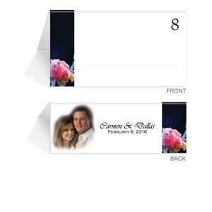  110 Photo Place Cards   Dawn Frosted Rose