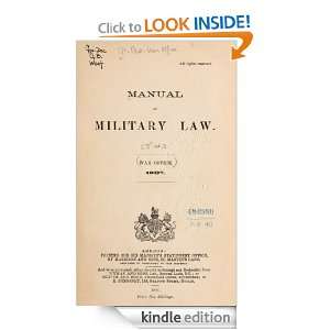 Manual of military law: War Office:  Kindle Store