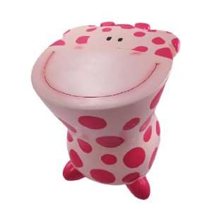    Hot Pink Spotted Giraffe Childs Stool Money Bank: Home & Kitchen