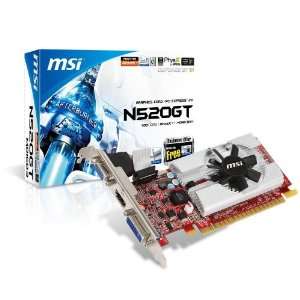  MSI nVidia GeForce GT 520 1 GB DDR3 VGA/DVI/HDMI Low 