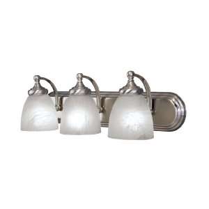   Satin Nickel Kenshaw 3 Light Down Light Bathroom Fixture from the Kens