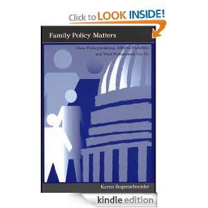 Family Policy Matters How Policymaking Affects Families and What 