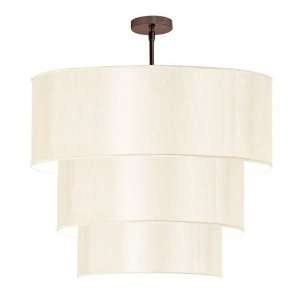   in Satin Chrome with Italian Linen Beige Drum Shade: Home Improvement