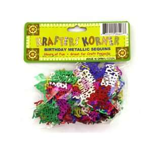  Metallic birthday sequins   Pack of 48 Toys & Games