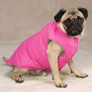 Dog Coat Puffer Vest W/Hood Pink S:  Kitchen & Dining