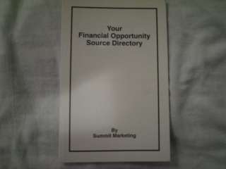 YOUR FINANCIAL OPPORTUNITY SOURE DIRECTORY  