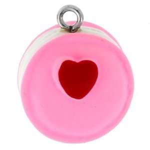  18mm Pink Macaroon Resin Charm: Arts, Crafts & Sewing