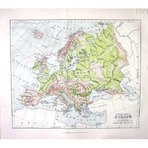   MAP c1906 EUROPE BRITAIN FRANCE SPAIN ITALY GREECE