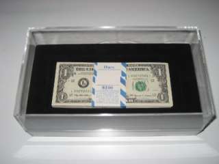 Acrylic Currency Money Note Dollar Pack BEP Holder Case  