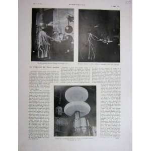   : 1930 French Print High Tension Spark Demonstration: Home & Kitchen