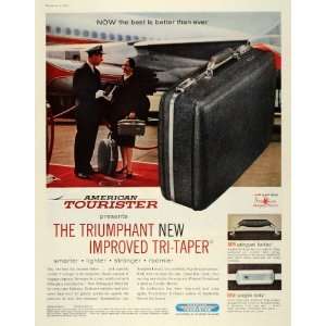  1959 Ad American Tourister Tri Taper Suitcase Luggage 